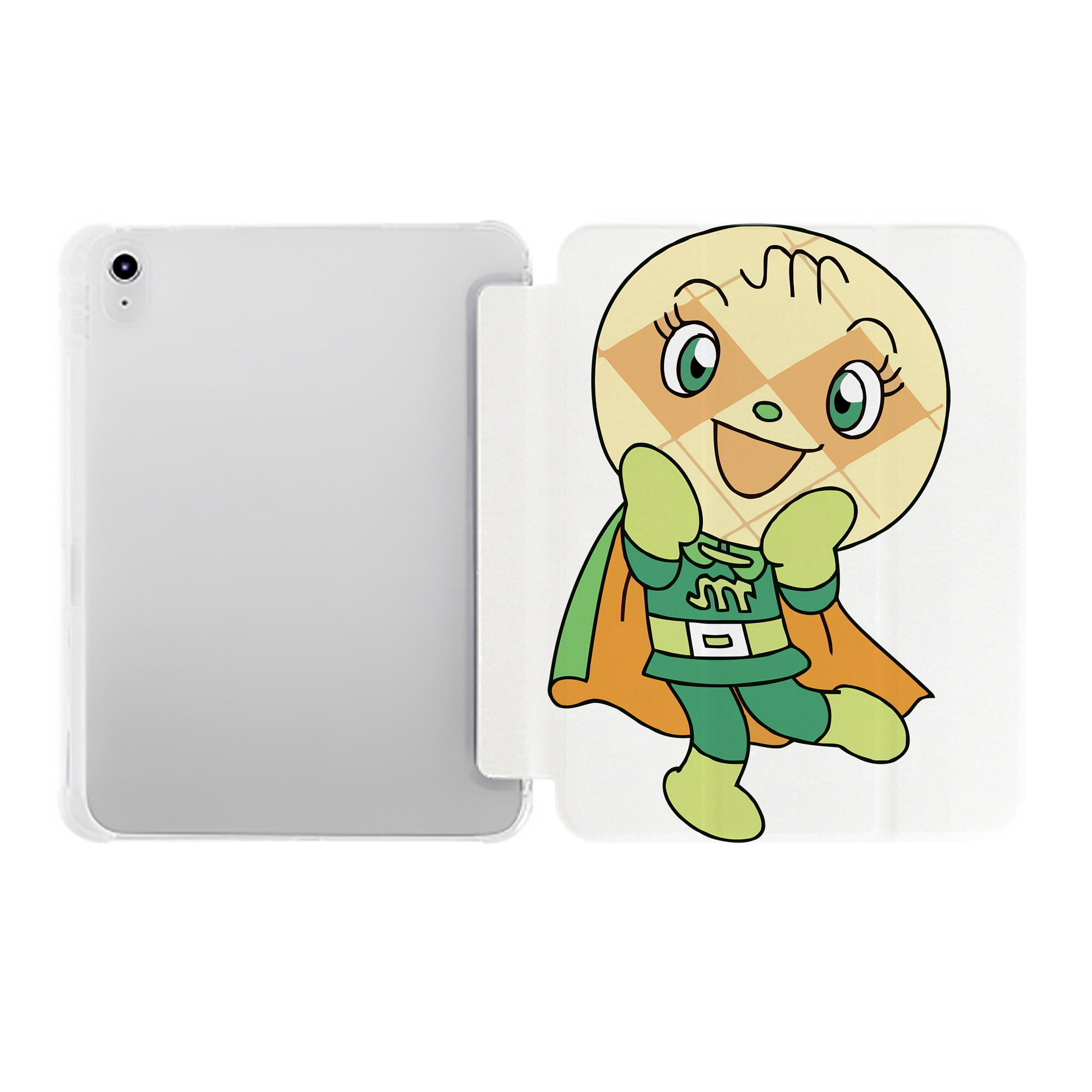 （画像用） アンパンマン Anpanman IPad ケース ペン収納付き 三つ折りスタンド PUレザー×シリコン 対応機種9.5/10.5/10.9インチ